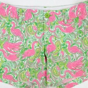 Lilly Pulitzer Callahan Short in Flamingos Resort White Hot Wings Pink Green